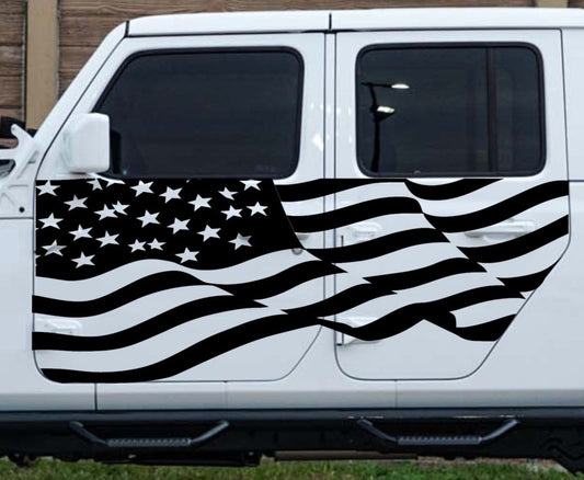 American Flag Decal Fits Jeep Gladiator's Doors