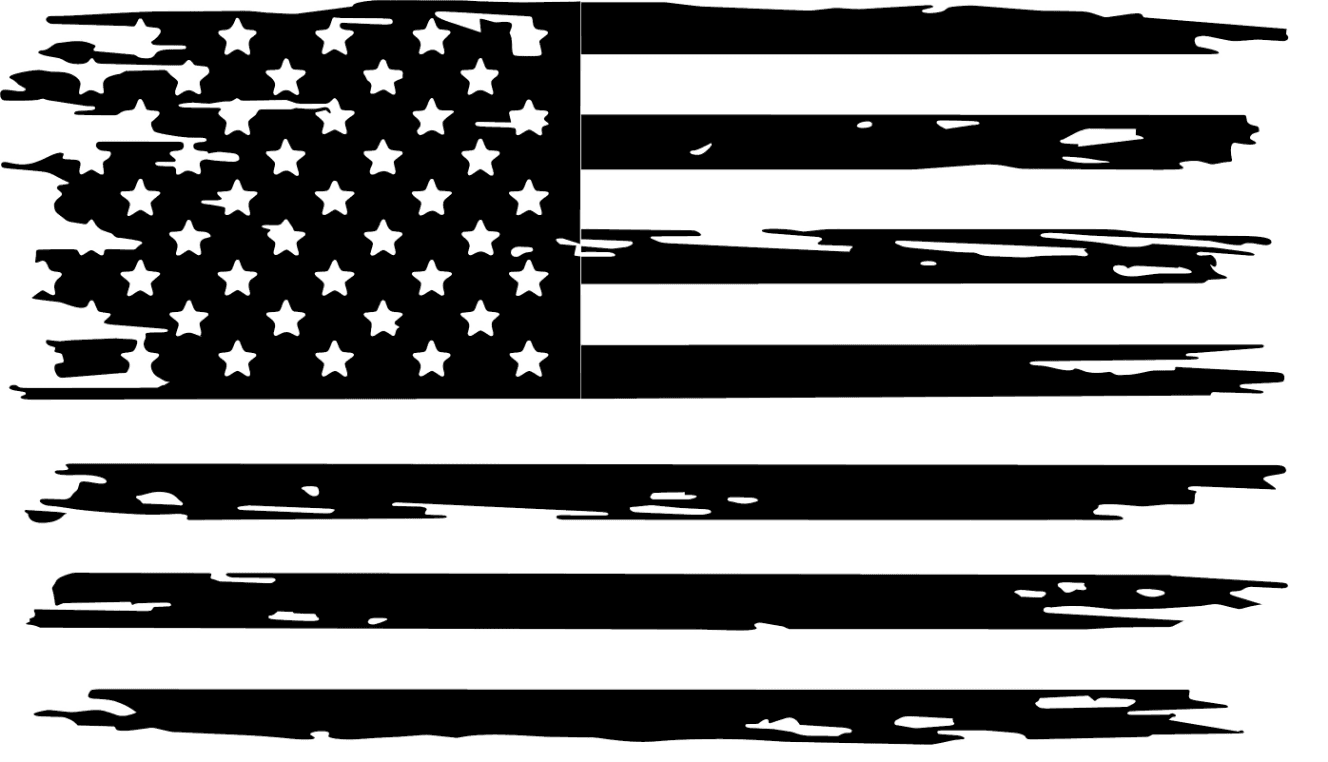 Distressed American Flag Decal Stickers: Patriotic Decals for Trucks, Jeeps, Cars, SUVs | Various Sizes Available