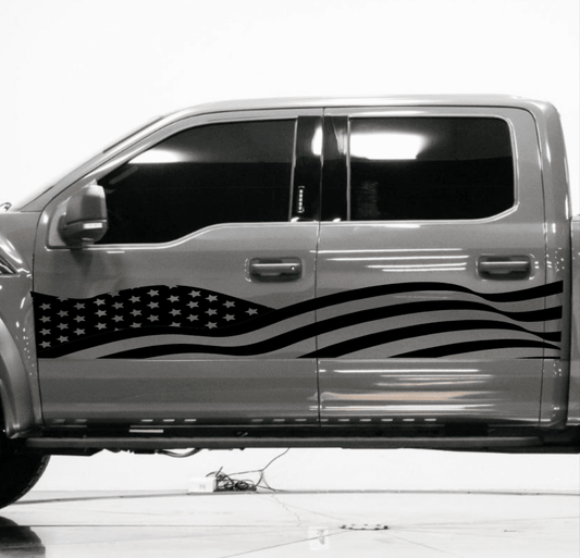 American Flag Decal Stickers: Patriotic Decals for Trucks, Jeeps, Cars, SUVs | Various Sizes Available