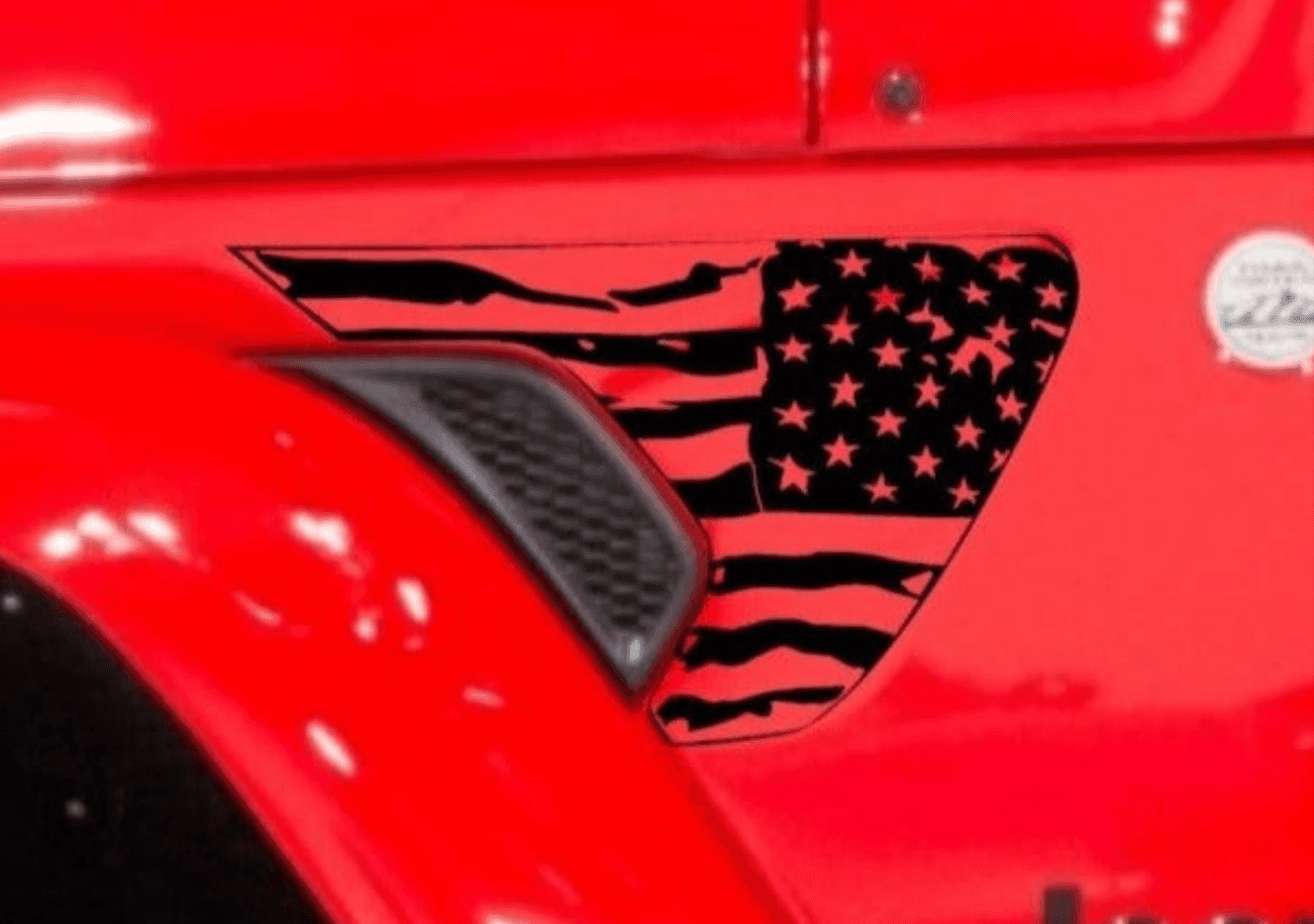 Set of American Flag Decal | Fender Vents Decal for Jeep Wrangler JL & Jeep Gladiator Trucks