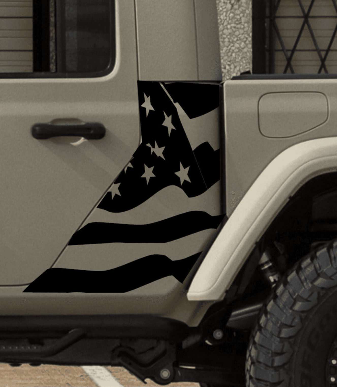 Set of American Flag Vinyl Decal For Jeep Gladiator – US PATRIOTS DESIGN