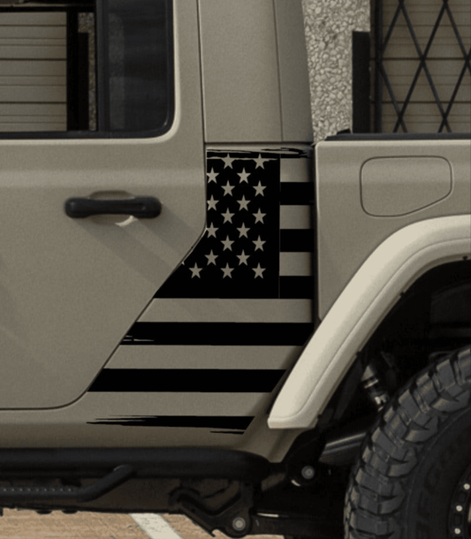 Set of American Flag Decal For Jeep Gladiator