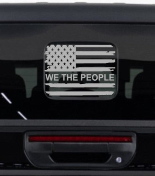 "We The People" American Flag Decal Sticker for Jeep Gladiator Small Back Rear Window 