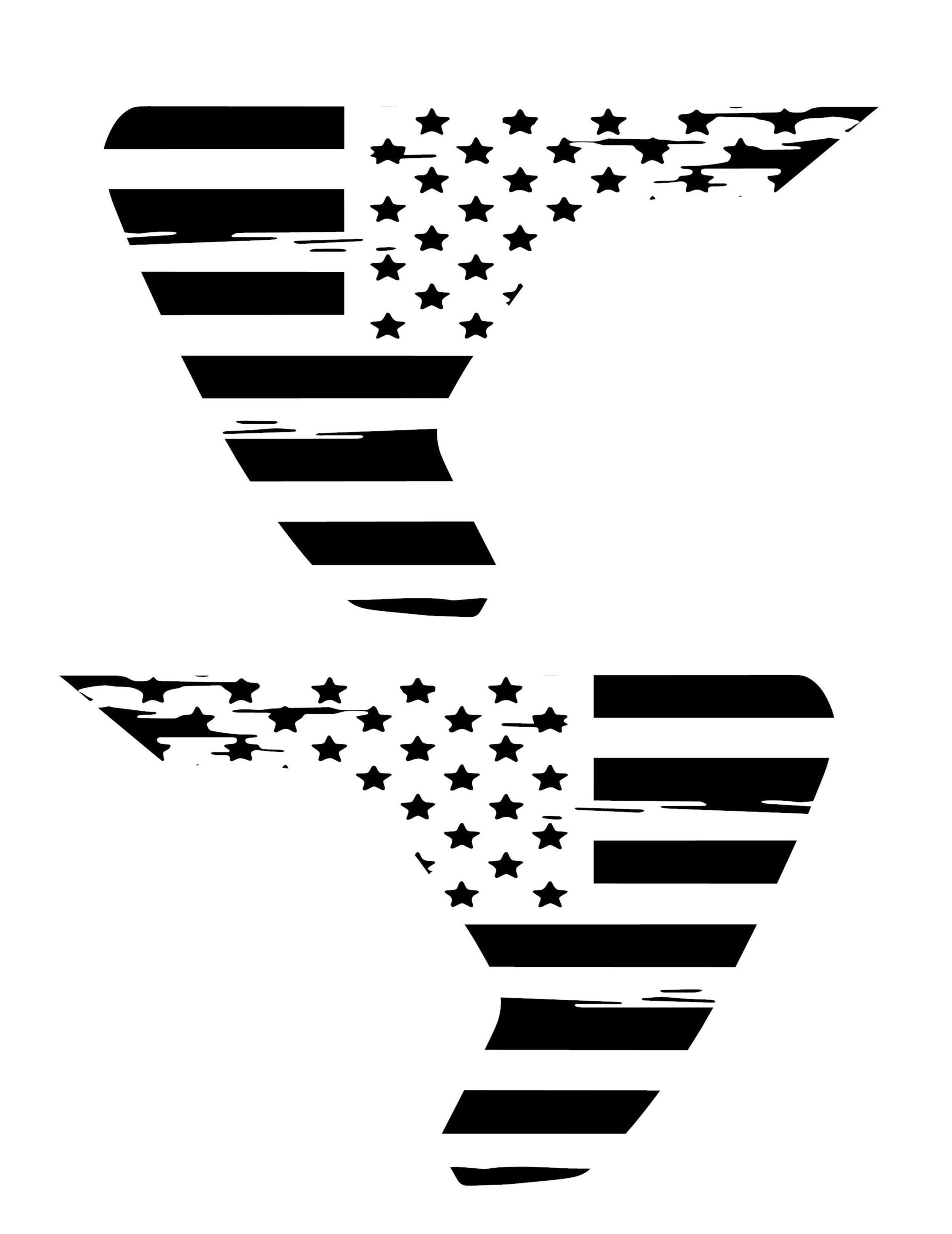 2x Adesivi Stelle American Flag SPORTELLI JEEP WRANGLER JK JL Stickers  Bandiera America