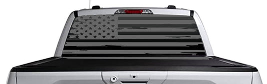 Distressed American Flag Vinyl Decal For Ford F150 F250 F350 Rear Window