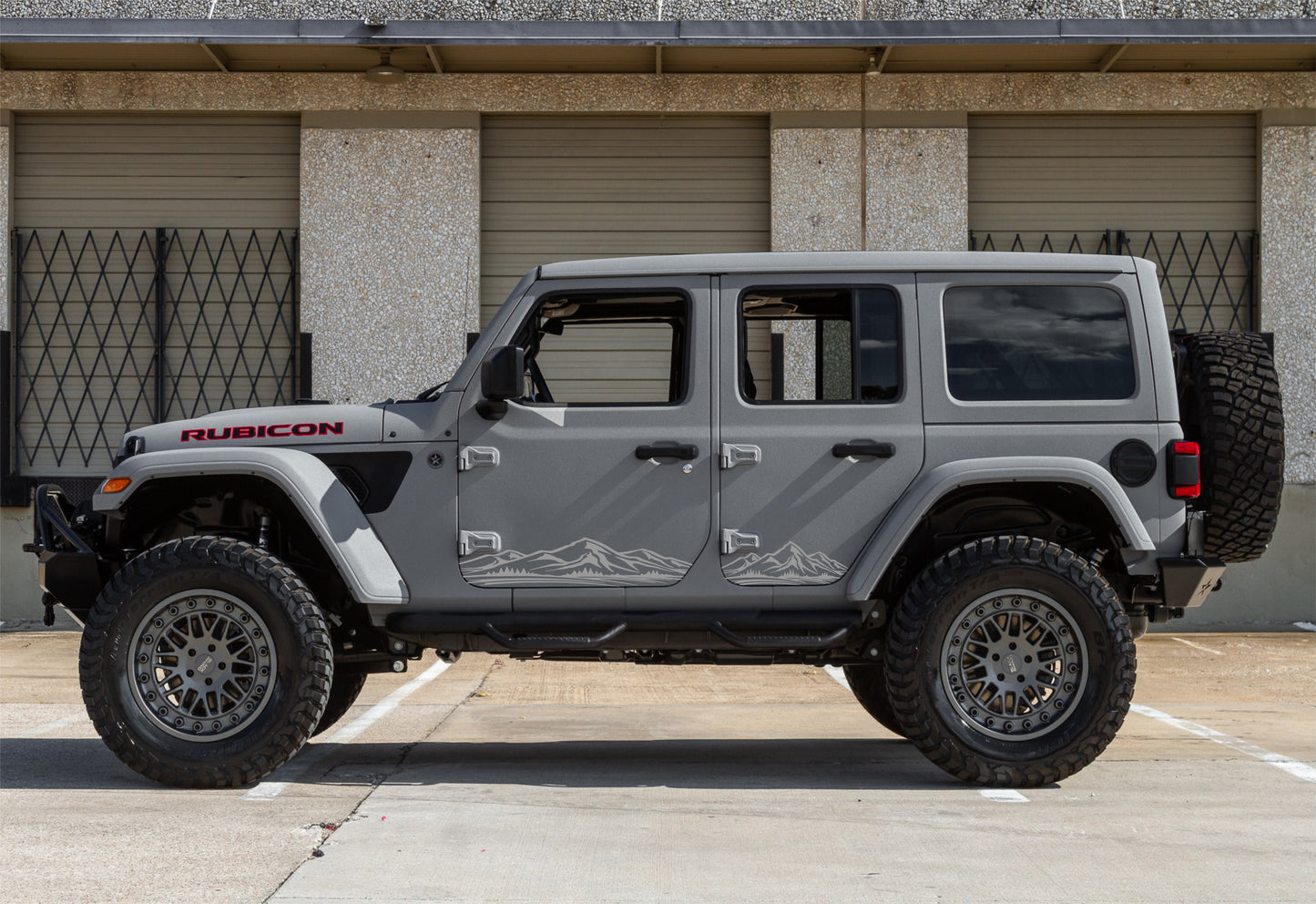Mountain Silhouette Decals Fits Jeep Wrangler JK, JL 4-door & Jeep Gladiator 