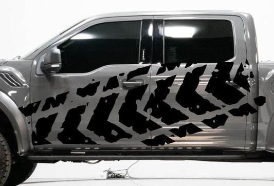 Tire Track Decals For Jeeps, Trucks, SUVs, Cars (UNIVERSAL). Sizes Available.