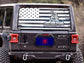 Distressed American Flag "Don't Tread On Me" Decals for Jeep Wrangler JL, JK (4-Door/2-Door) Rear Back Window