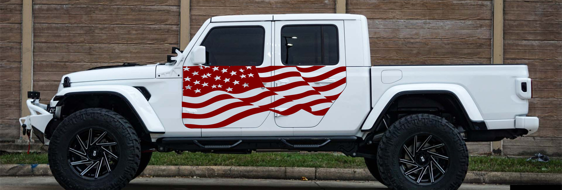 American Flag Decal Fits Jeep Gladiator's Doors
