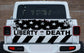 American Flag "Liberty or Death" Decals Fits Jeep Gladiators' Tailgate