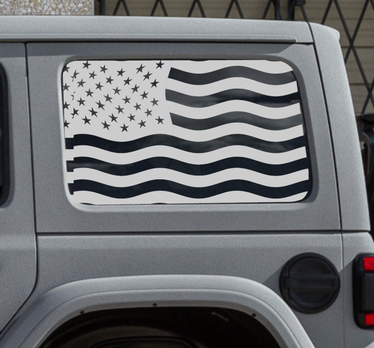 American Flag Decals for Jeep Wrangler JL, JK (4-Door/2-Door) Rear Side Windows