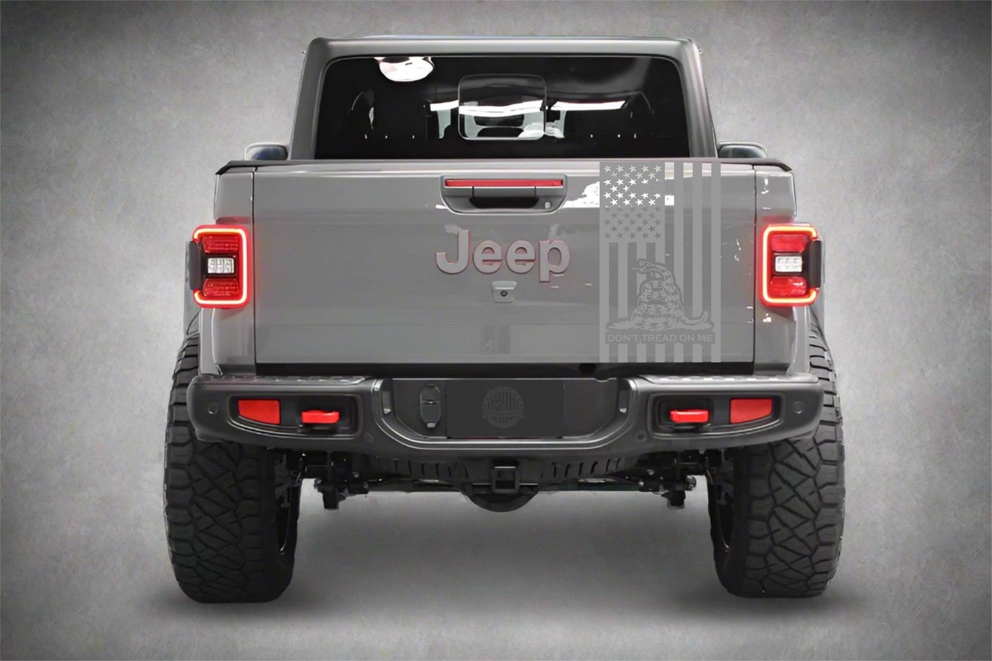 American Flag Don't Tread on Me Decal for Jeep Gladiator Tailgate