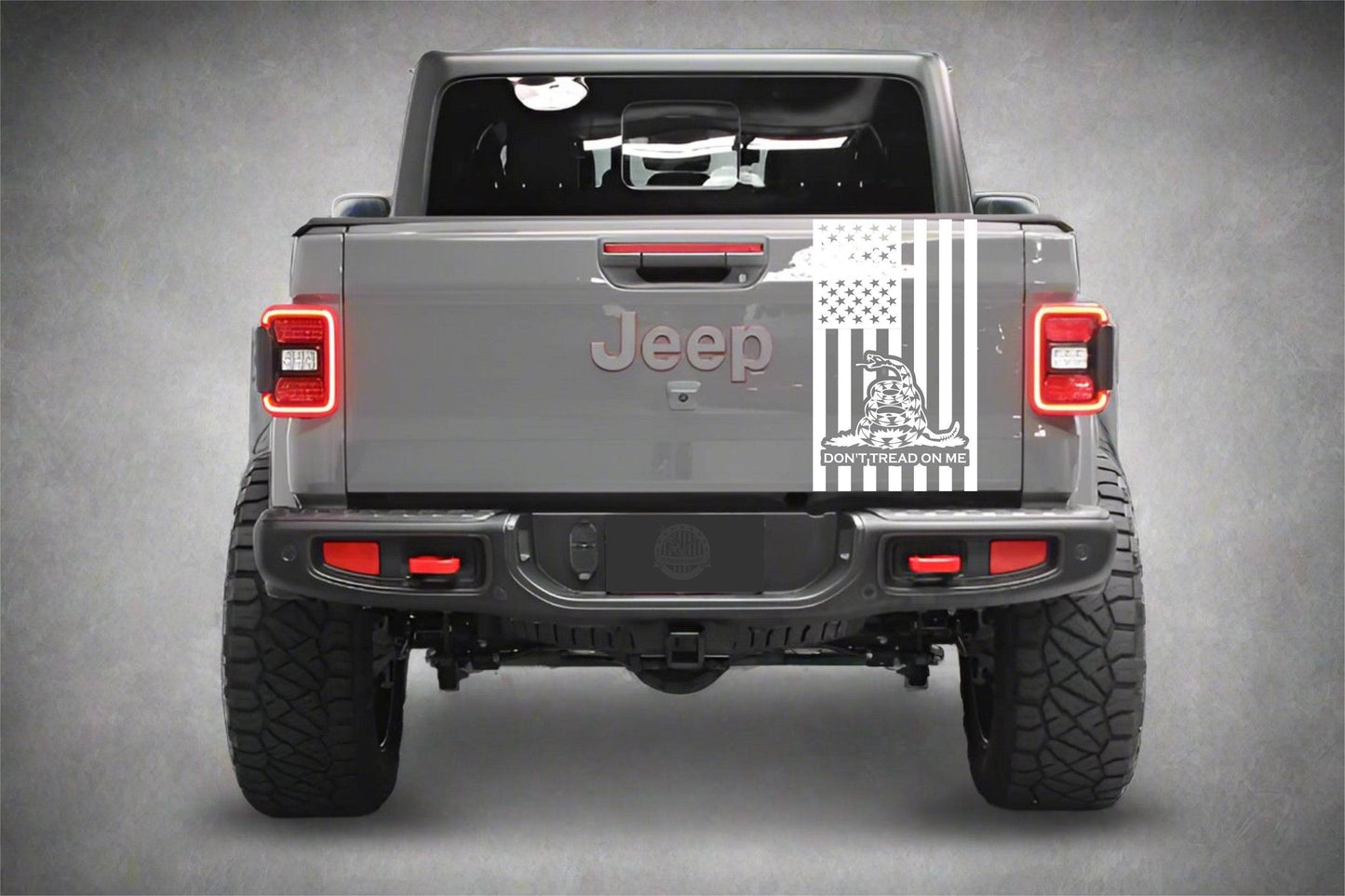 American Flag Don't Tread on Me Decal for Jeep Gladiator Tailgate