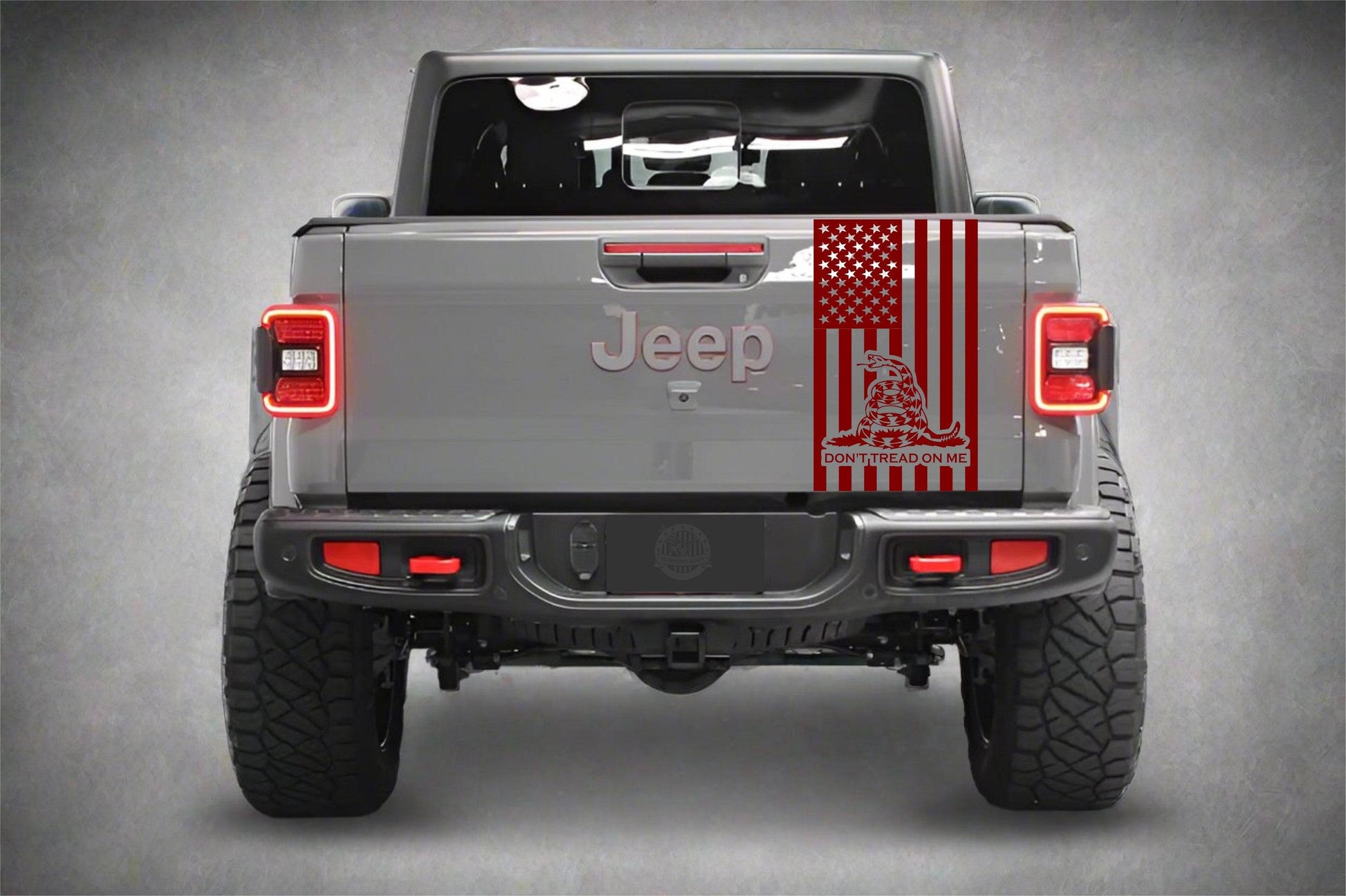 American Flag Don't Tread on Me Decal for Jeep Gladiator Tailgate