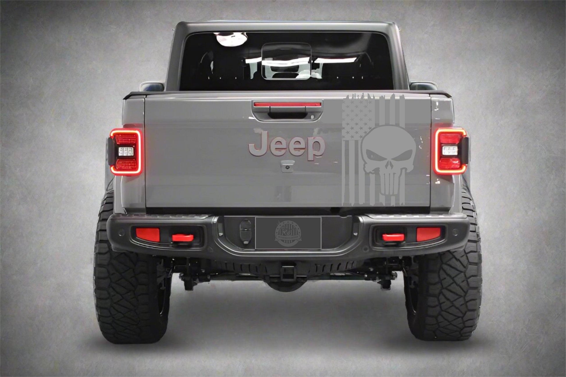 American Flag Punisher Decal for Jeep Gladiator's Tailgate