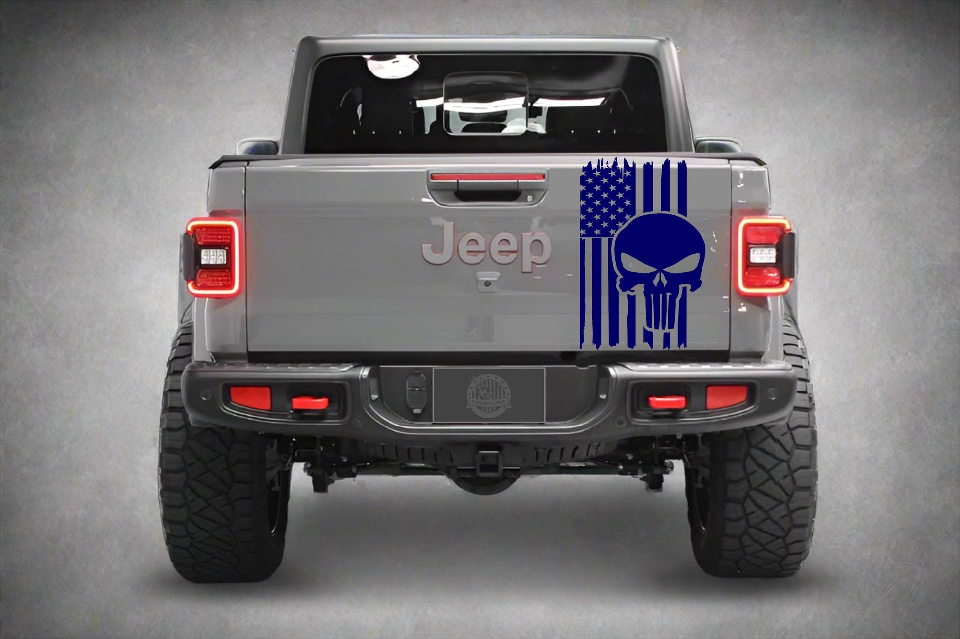 American Flag Punisher Decal for Jeep Gladiator's Tailgate