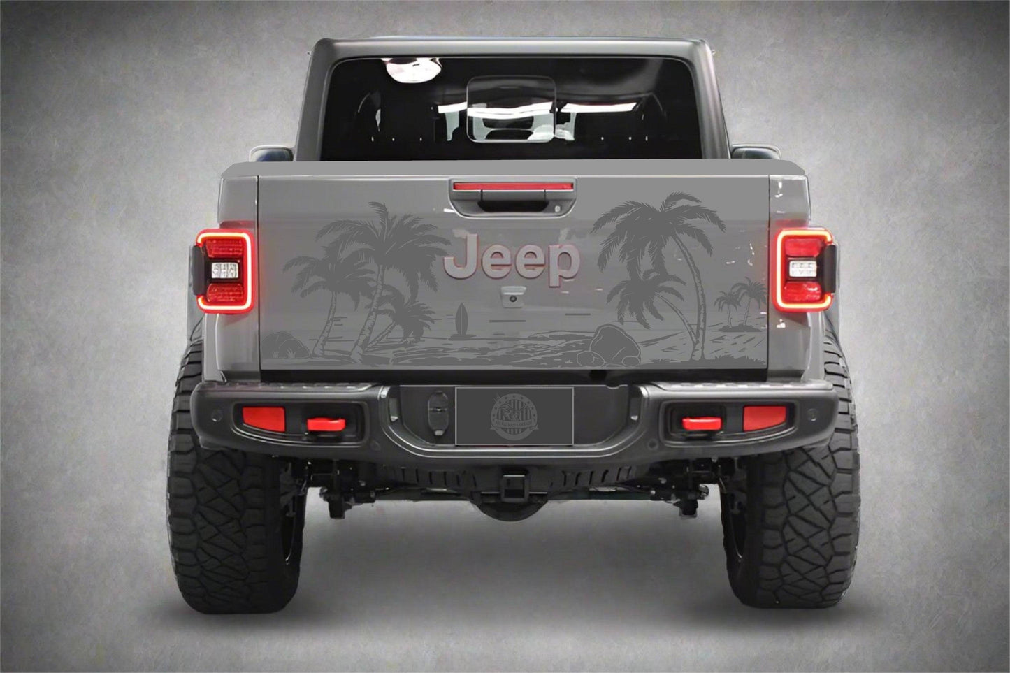 Beach_Silhouette_Jeep_Gladiator_Tailgate_Decal