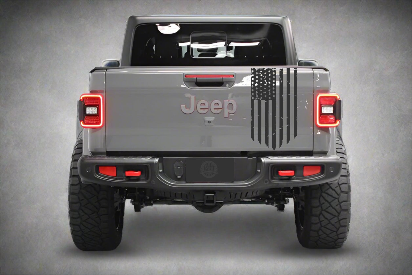 Distressed American Flag Decal for Jeep Gladiator Tailgate