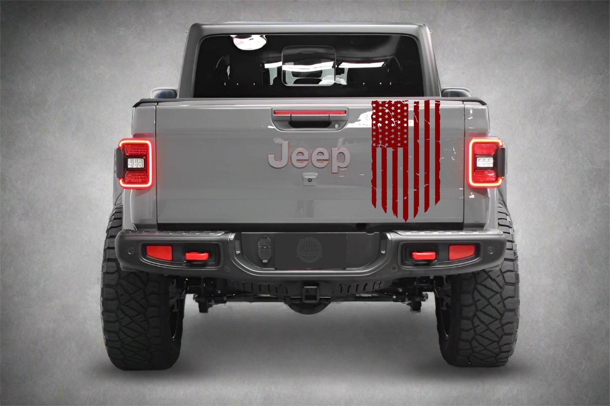 Distressed American Flag Decal for Jeep Gladiator Tailgate