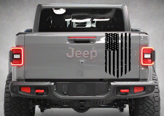 Distressed American Flag Decal for Jeep Gladiator Tailgate