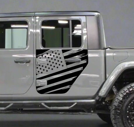 Distressed American Flag Decals for Jeep Gladiator 1