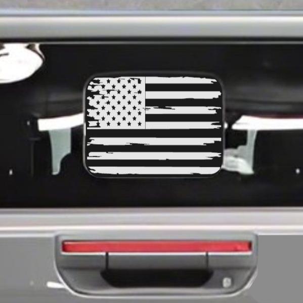 Distressed American Flag Jeep Gladiator Small Rear Window Decal