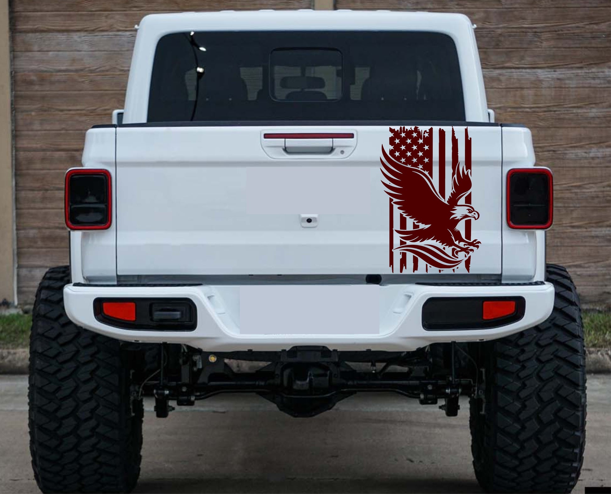 american flag american eagle car sticker fits jeep gladiator tailgate