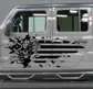 Skull Distressed American Flag Decals for Jeep Gladiator Doors