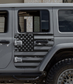 Distressed American Flag Decals for Jeep Wrangler JL, JK (4-Door) Doors