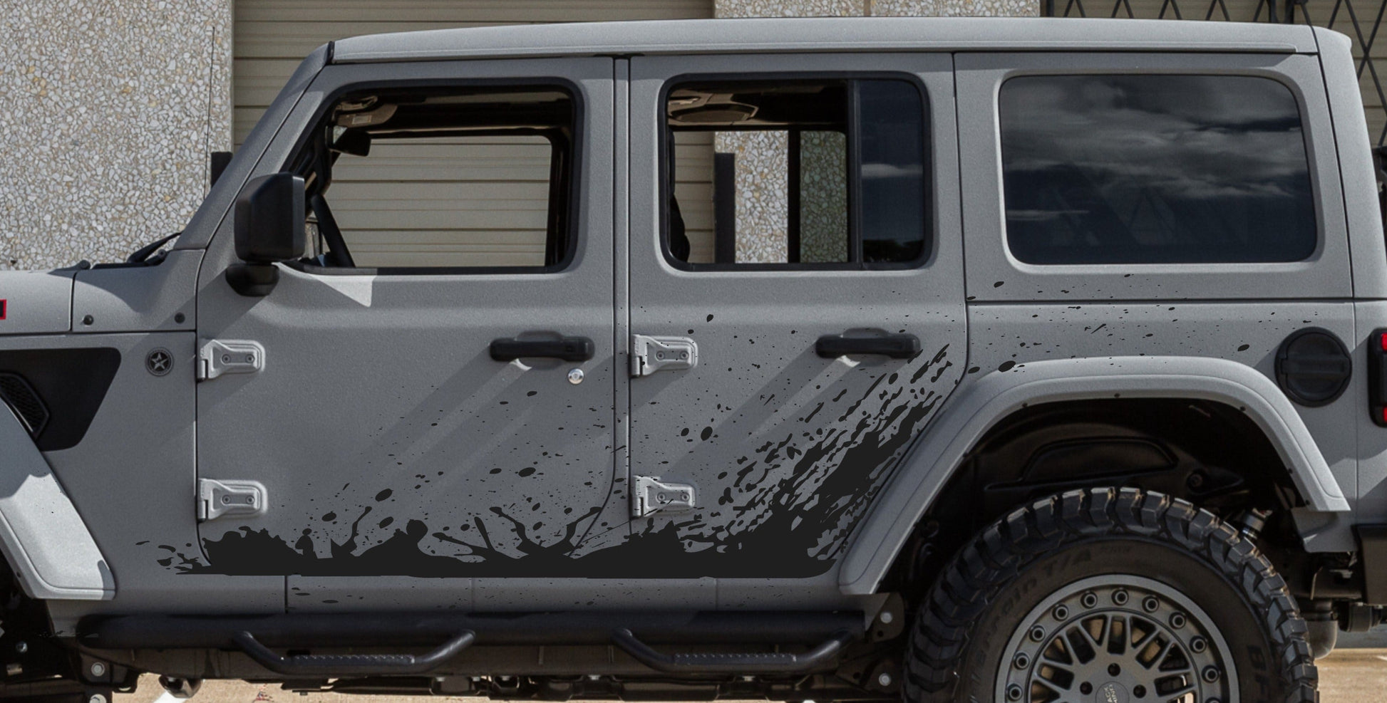 Mud Splash Decals for Jeep Wrangler JL, JK (4-Door) Doors