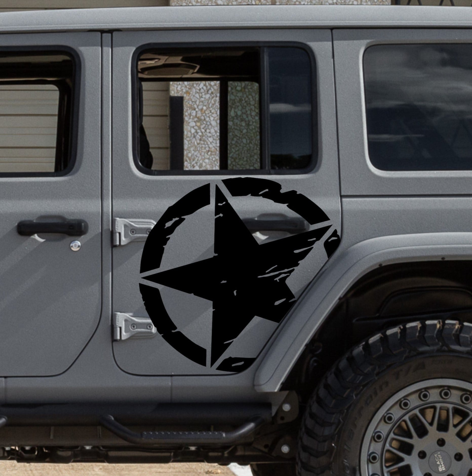 Military Star Decals for Jeep Wrangler JL, JK (4-Door) Doors