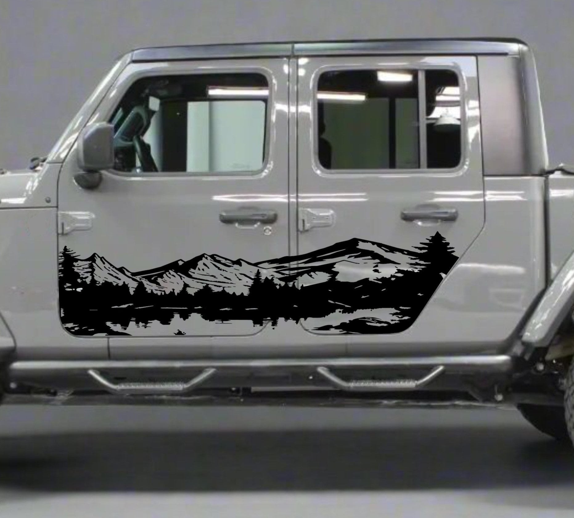 Mountain Silhouette Decals for Jeep Gladiator Doors