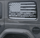 Distressed American Flag "We The People" Decals for Jeep Wrangler JL, JK (4-Door/2-Door) Rear Side Windows"