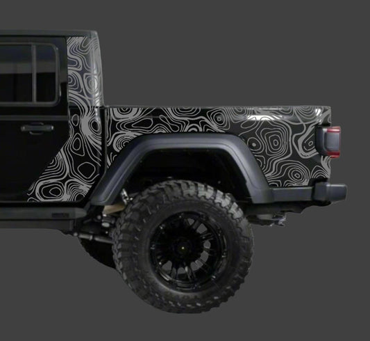 Topographic Map Topo Decals for Jeep Gladiator