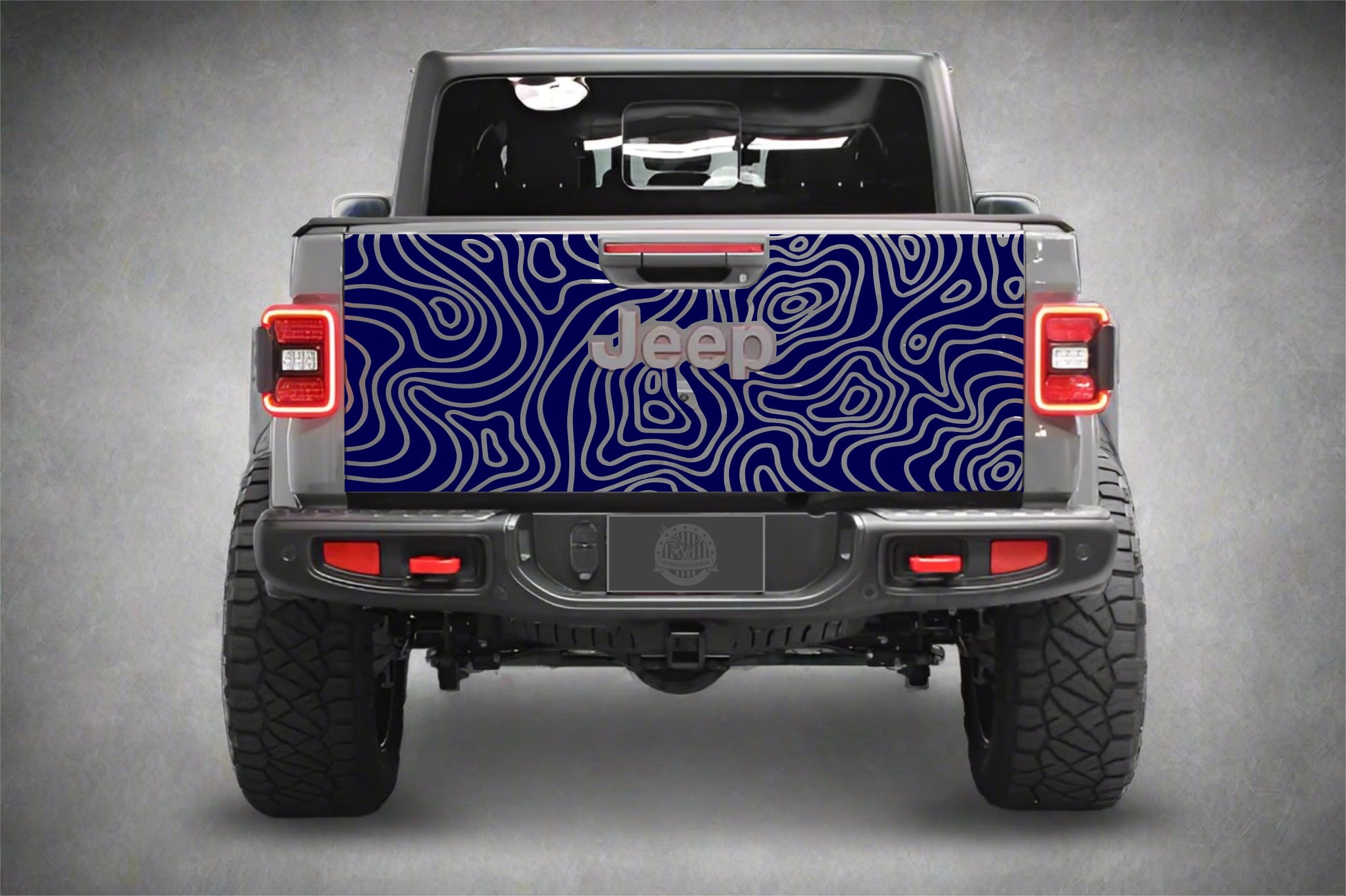 Topographic Topo Map Jeep Gladiator Sides Decals