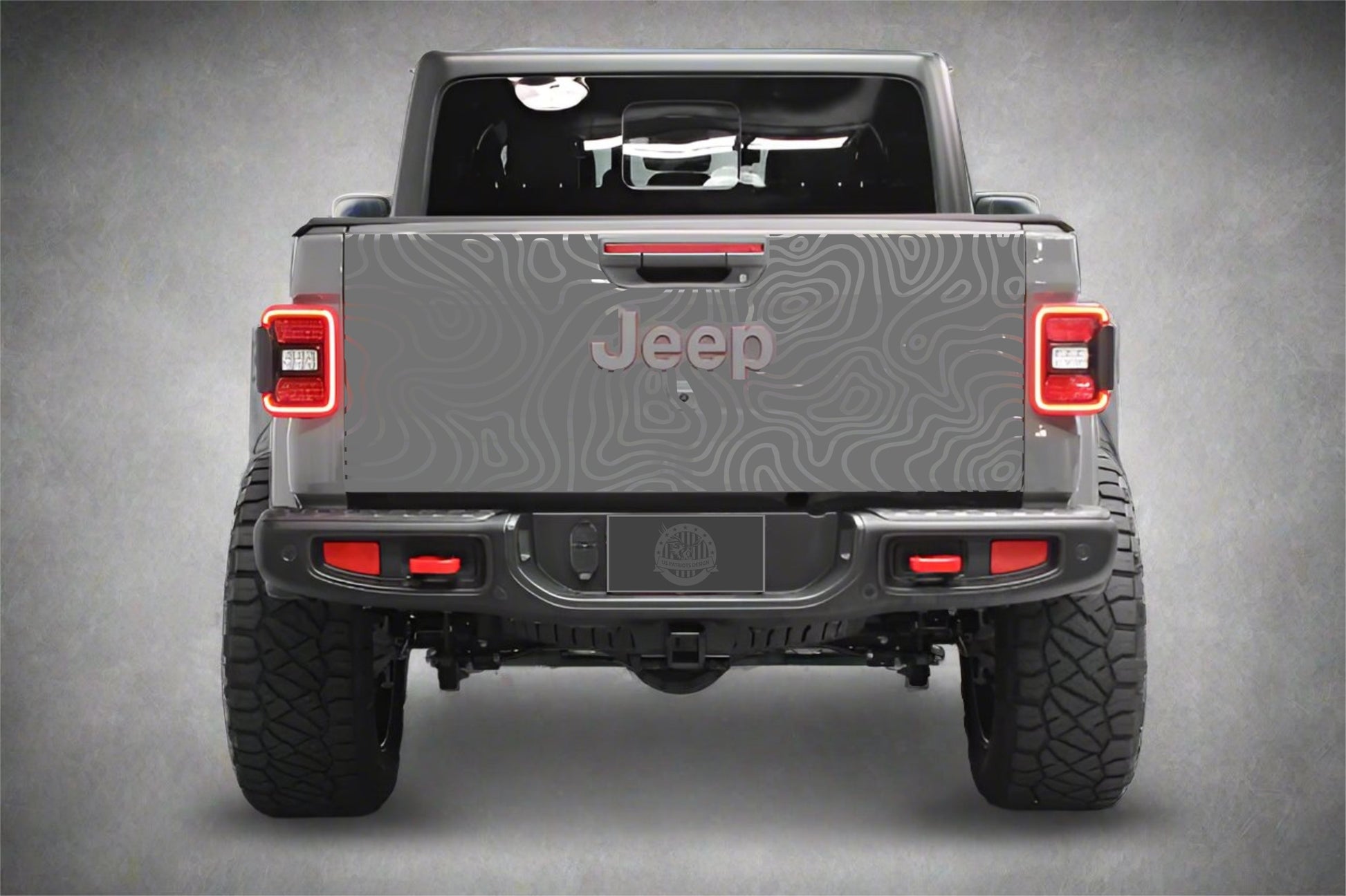 Topographic Topo Map Jeep Gladiator Sides Decals