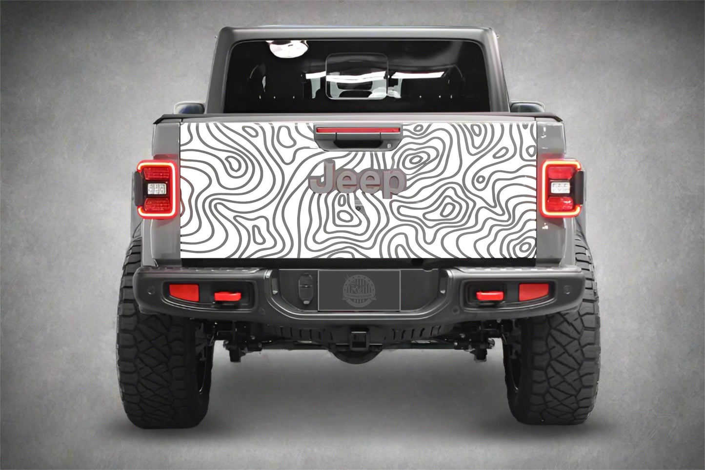 Topographic Topo Map Jeep Gladiator Sides Decals