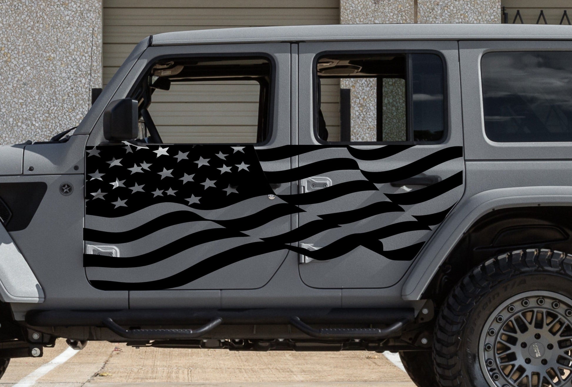 American Flag Decals for Jeep Wrangler JL, JK (4-Door) Doors