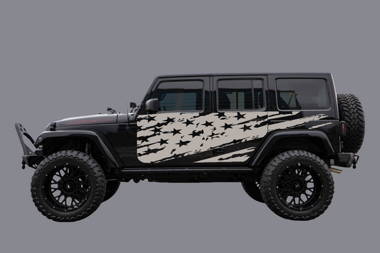 American Flag Decals for Jeep Wrangler JL, JK