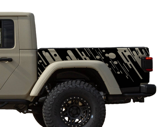 Geometric Modern Design Decal for Jeep Gladiator Truck Bed Sides