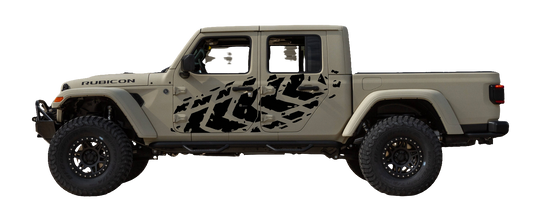 Set of Tire Tracks Decals Stickers For Jeep Gladiator Trucks