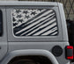 Distressed American Flag Decals for Jeep Wrangler JL, JK (4-Door/2-Door) Rear Side Windows