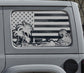 Distressed American Beach Silhouette Flag Decals for Jeep Wrangler JL, JK (4-Door/2-Door) Rear Side Windows