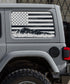 Distressed American Flag Mountain Silhouette Decals for Jeep Wrangler JL, JK (4-Door/2-Door) Rear Side Windows
