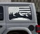 American Flag Decals for Jeep Wrangler JL, JK (4-Door/2-Door) Rear Side Windows