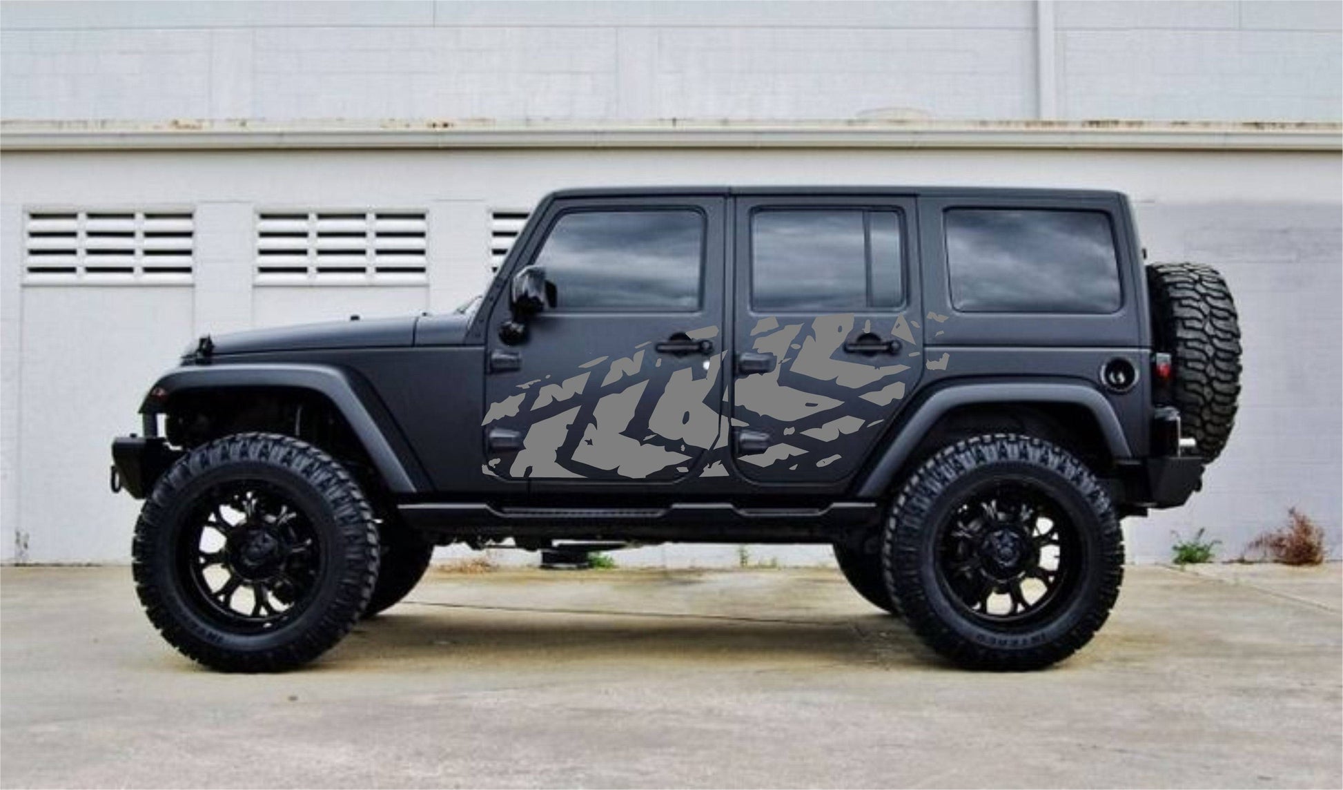 Tire Tracks Decals for Jeep Wrangler JL, JK (4-Door) Doors