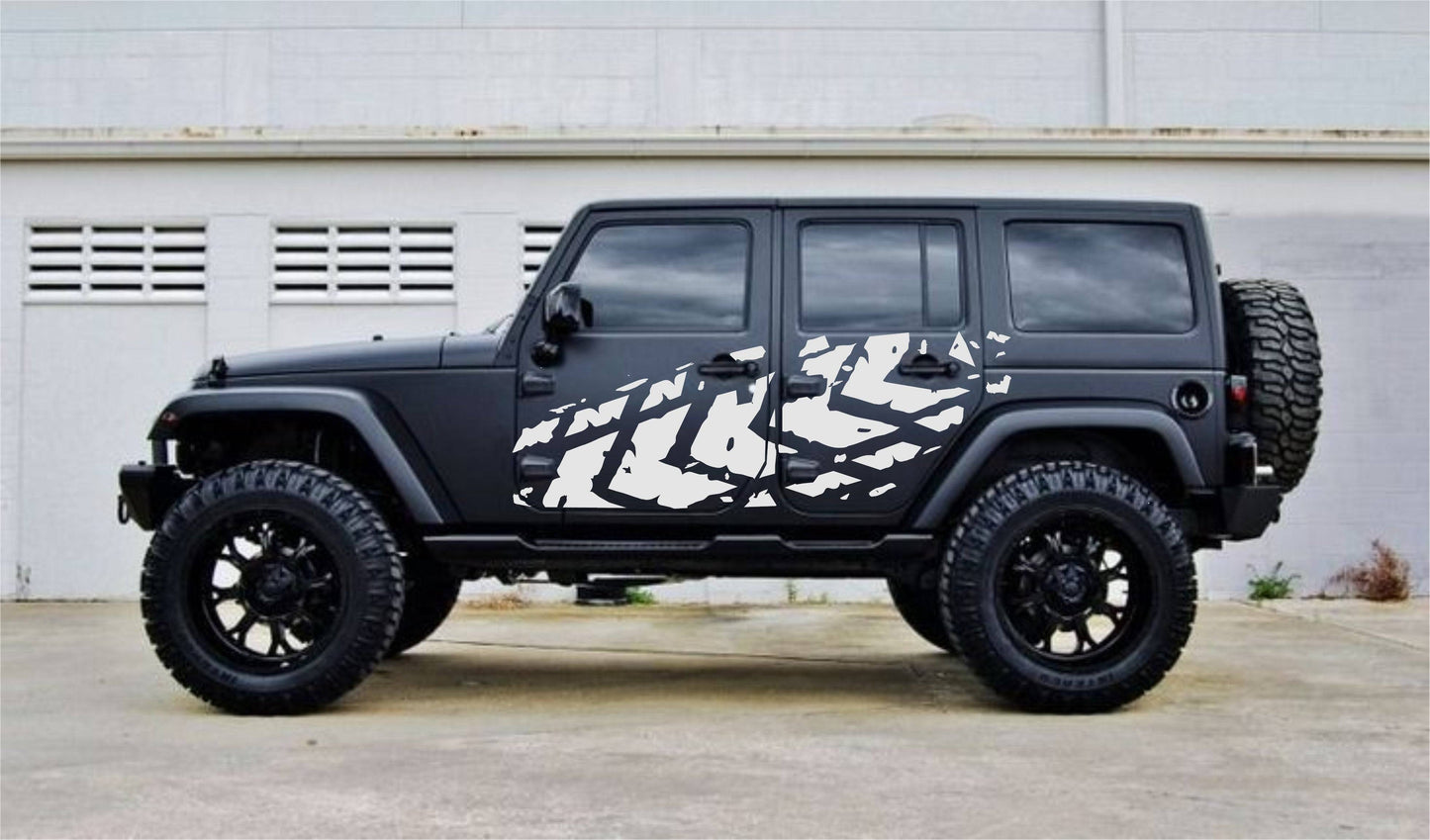 Tire Tracks Decals for Jeep Wrangler JL, JK (4-Door) Doors