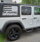 Distressed American Flag Mountain Silhouette Decals for Jeep Wrangler JL, JK (4-Door/2-Door) Rear Side Windows