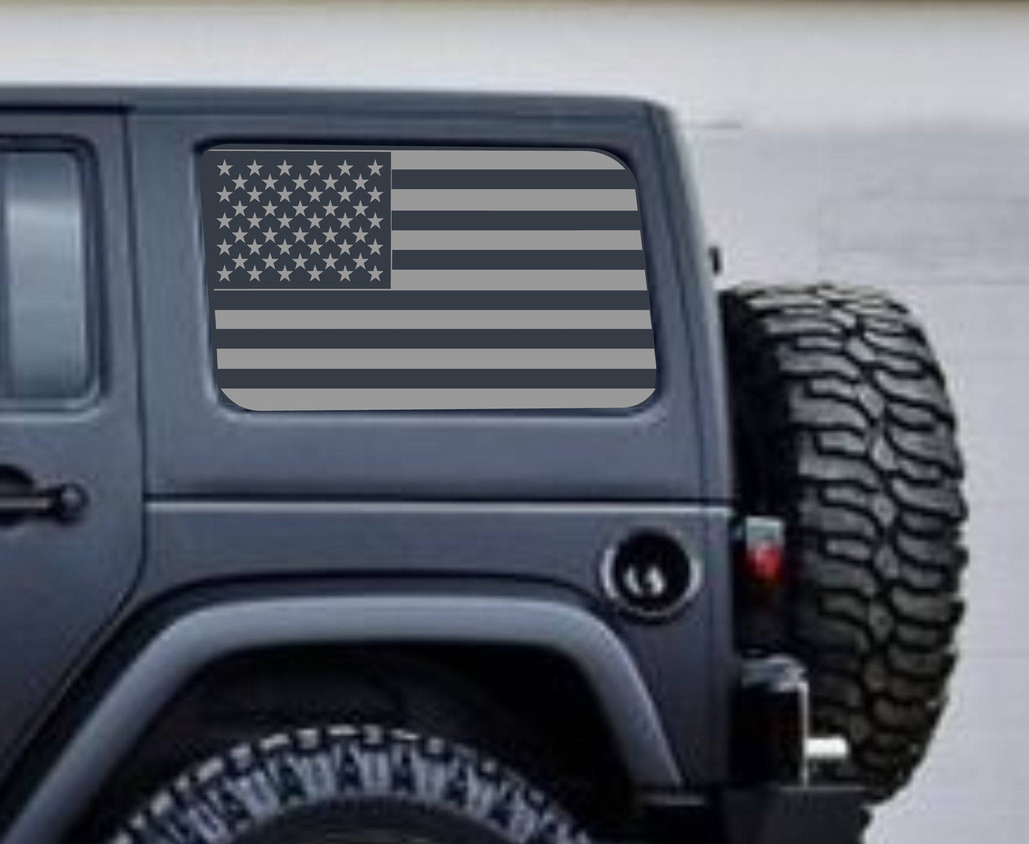 SET OF AMERICAN FLAG VINYL DECAL for JEEP WRANGLER 4-DOOR JK 2007-2017