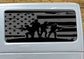 AMERICAN FLAG INSPIRED VINYL DECAL for JEEP WRANGLER 2-DOOR JK 2007-2017